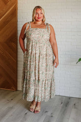 Tiptoe Through the Tulips Square Neck Tiered Dress Polagram